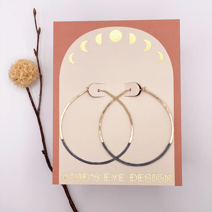 Patina Dipped Circle Hoops