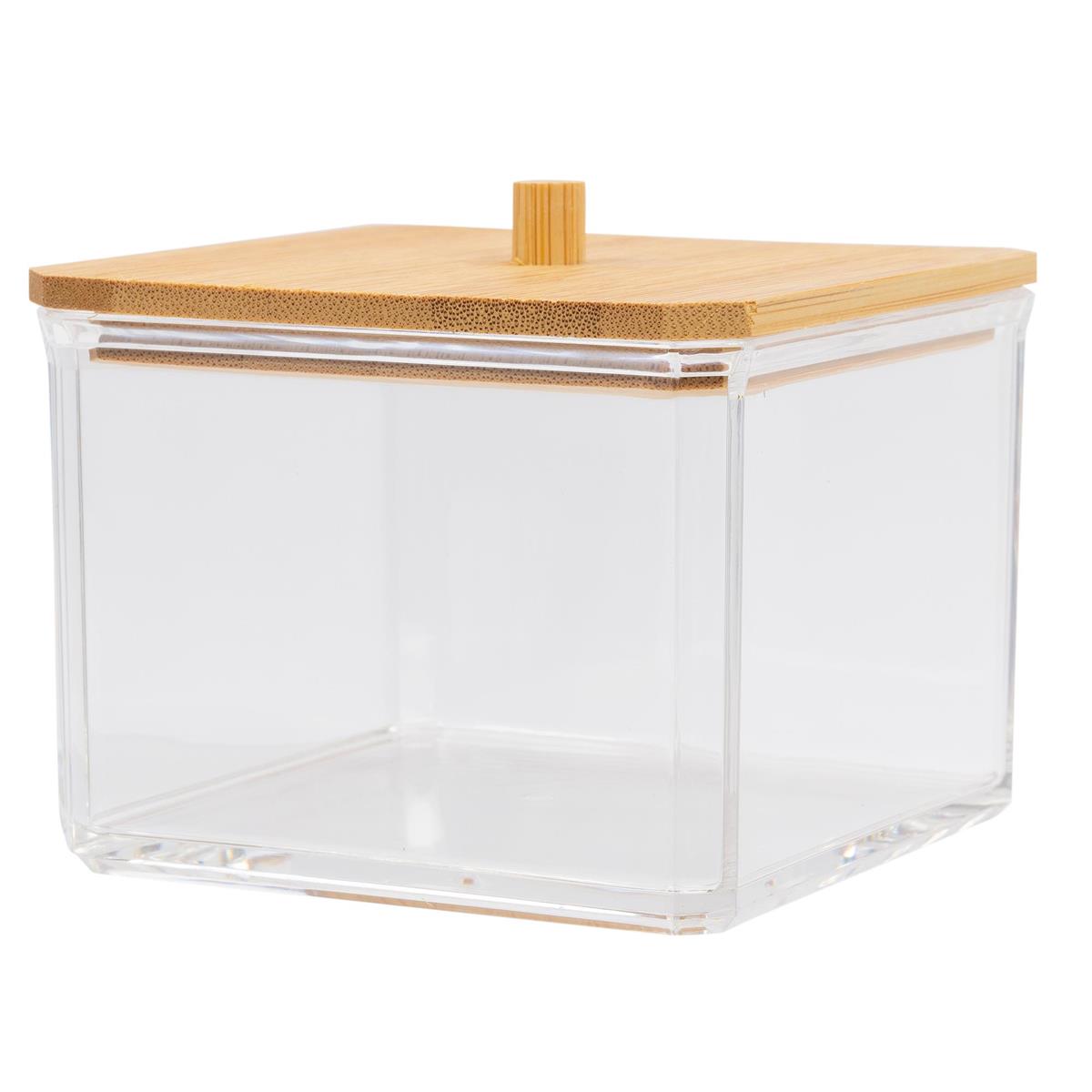 Square Container with Bamboo Lid