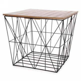 Geometric Table and Storage Basket