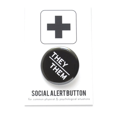 They/Them Pinback Button