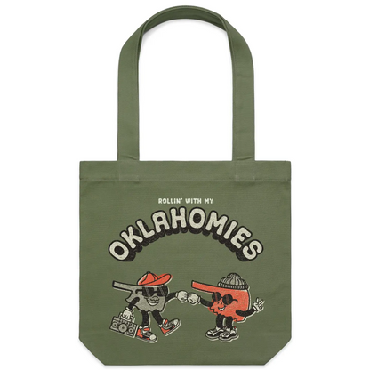 Oklahomies Tote Bag Army Green