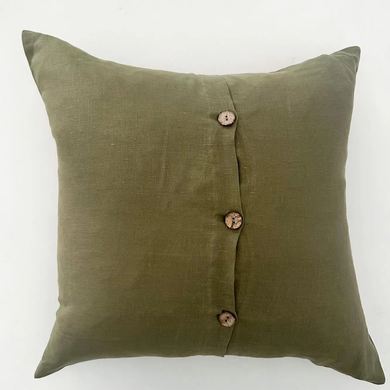 Linen Olive Cushion Cover