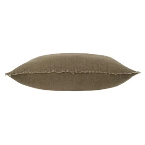 Lina Linen Lumbar Pillow Mink