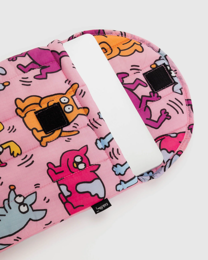 Puffy Laptop Sleeve Keith Haring Pets 13/14in.