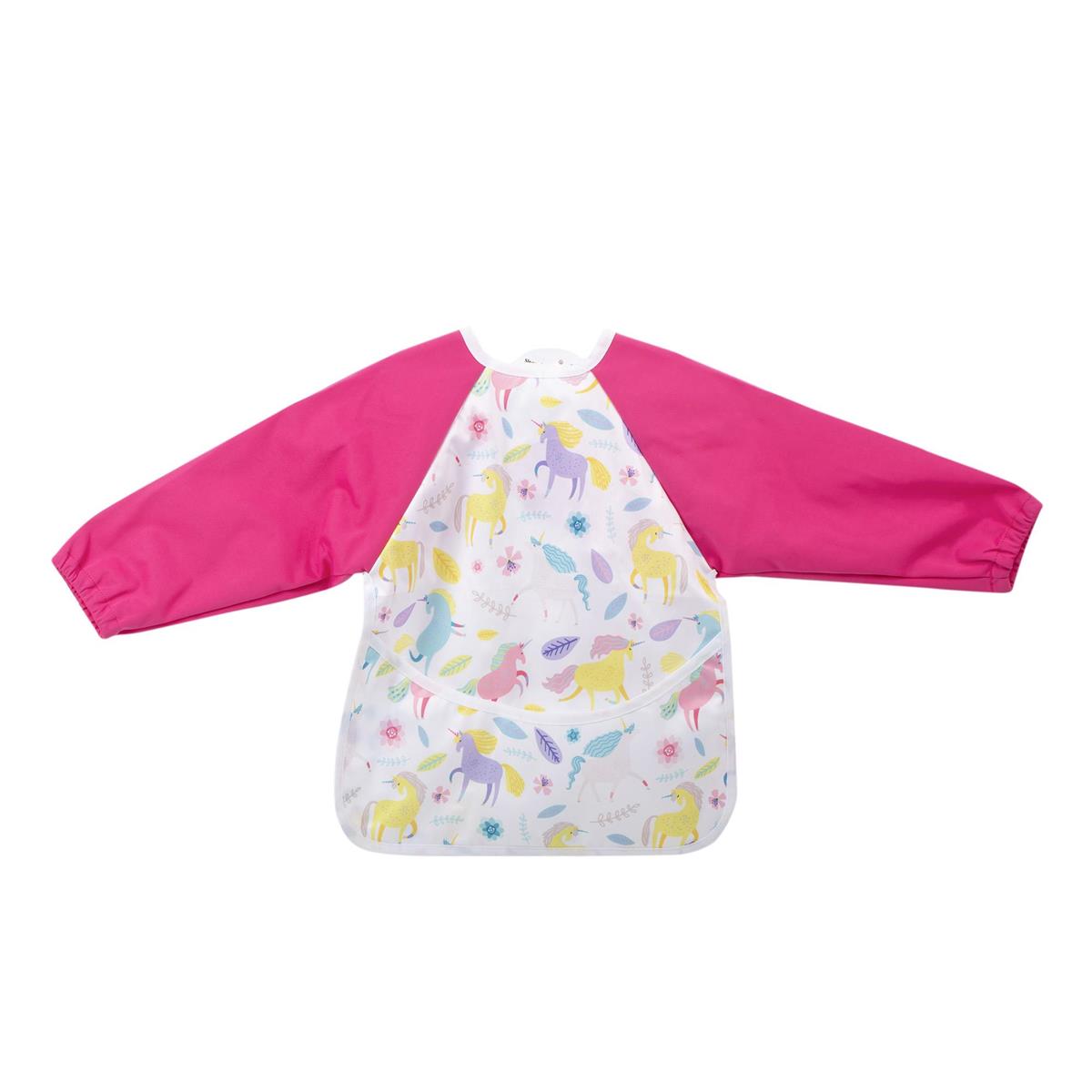 Pink Unicorn Sleeved Bib