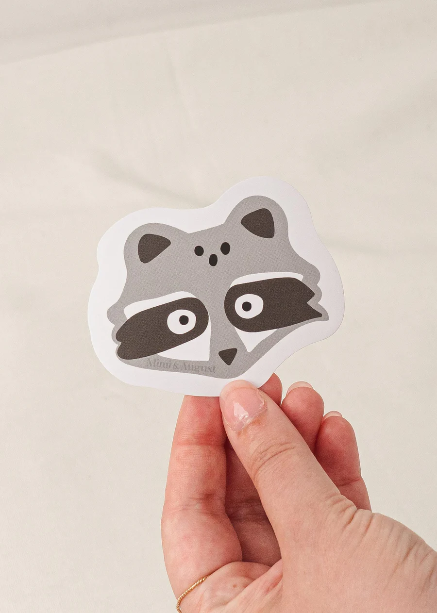 Cute Racoon Vinyl Sticker