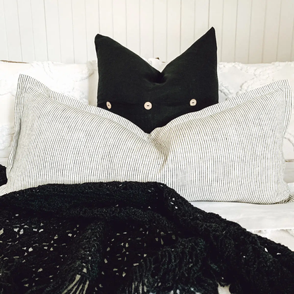 Linen Black Cushion Cover