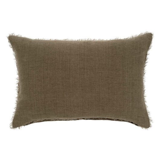 Lina Linen Lumbar Pillow Mink