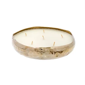 Amber Spruce Large Multi Flame Candle - Silver