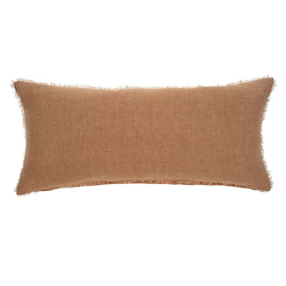 Lina Linen Long Pillow Terracotta