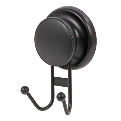 Matte Black Suction Double Hook