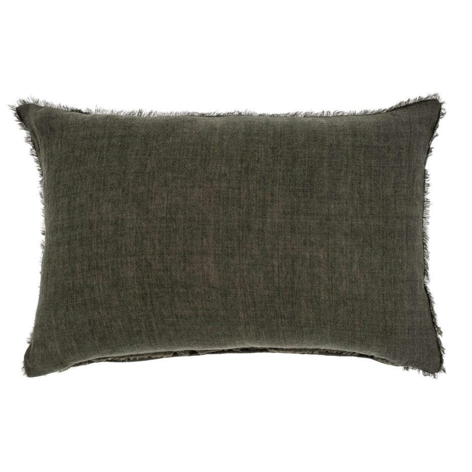 Lina Linen Lumbar Pillow Avacado