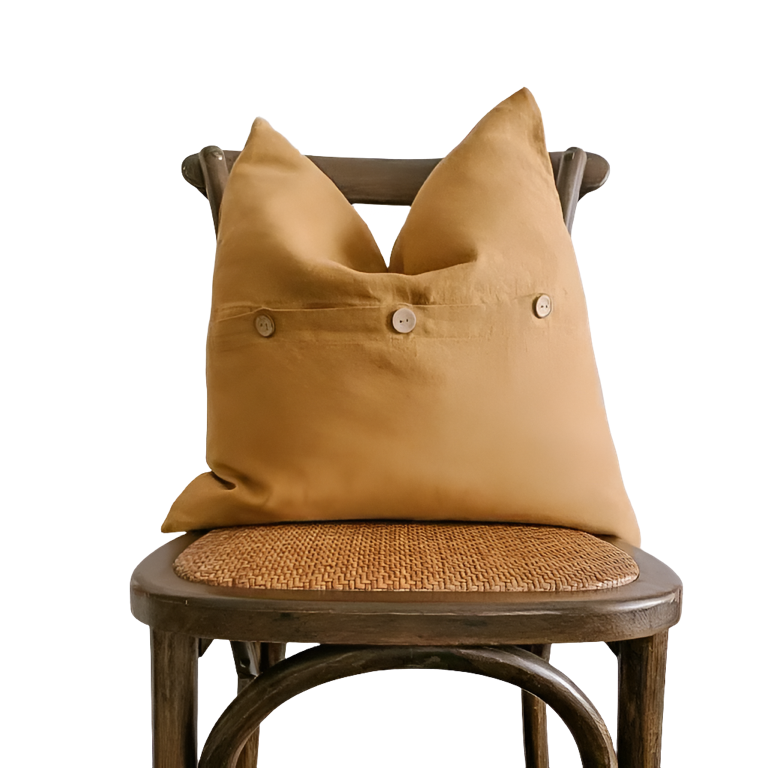 Linen Mustard Cushion Cover