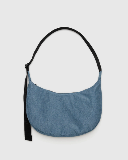 Medium Crescent Bag Digital Denim