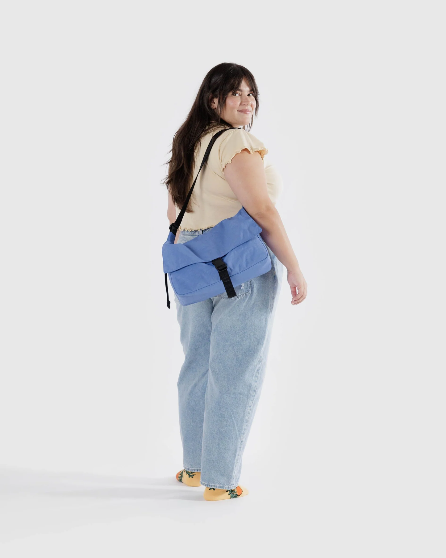 Nylon Messenger Bag Pansy Blue