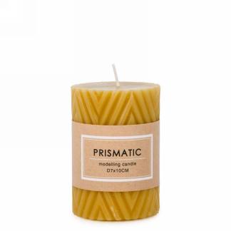 Ridged Mustard Candle Small