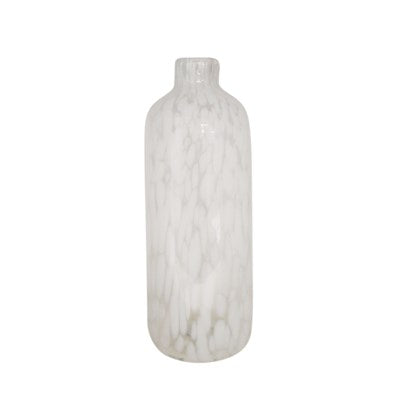 White Flecks Glass Vase