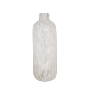 White Flecks Glass Vase