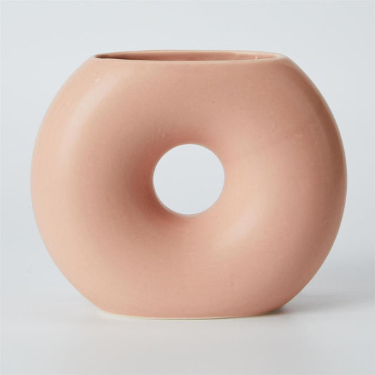 Donut Shape Pink Vase