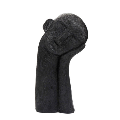 Matte Black Head Sculpture