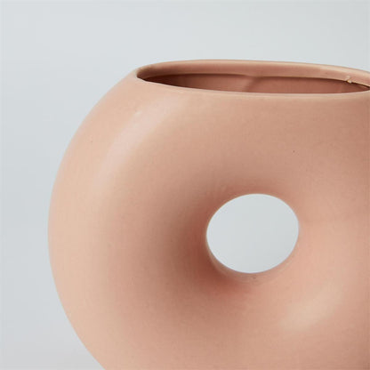 Donut Shape Pink Vase