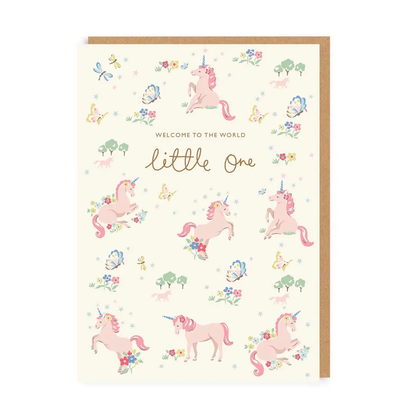 Hello Little One Unicorn Card