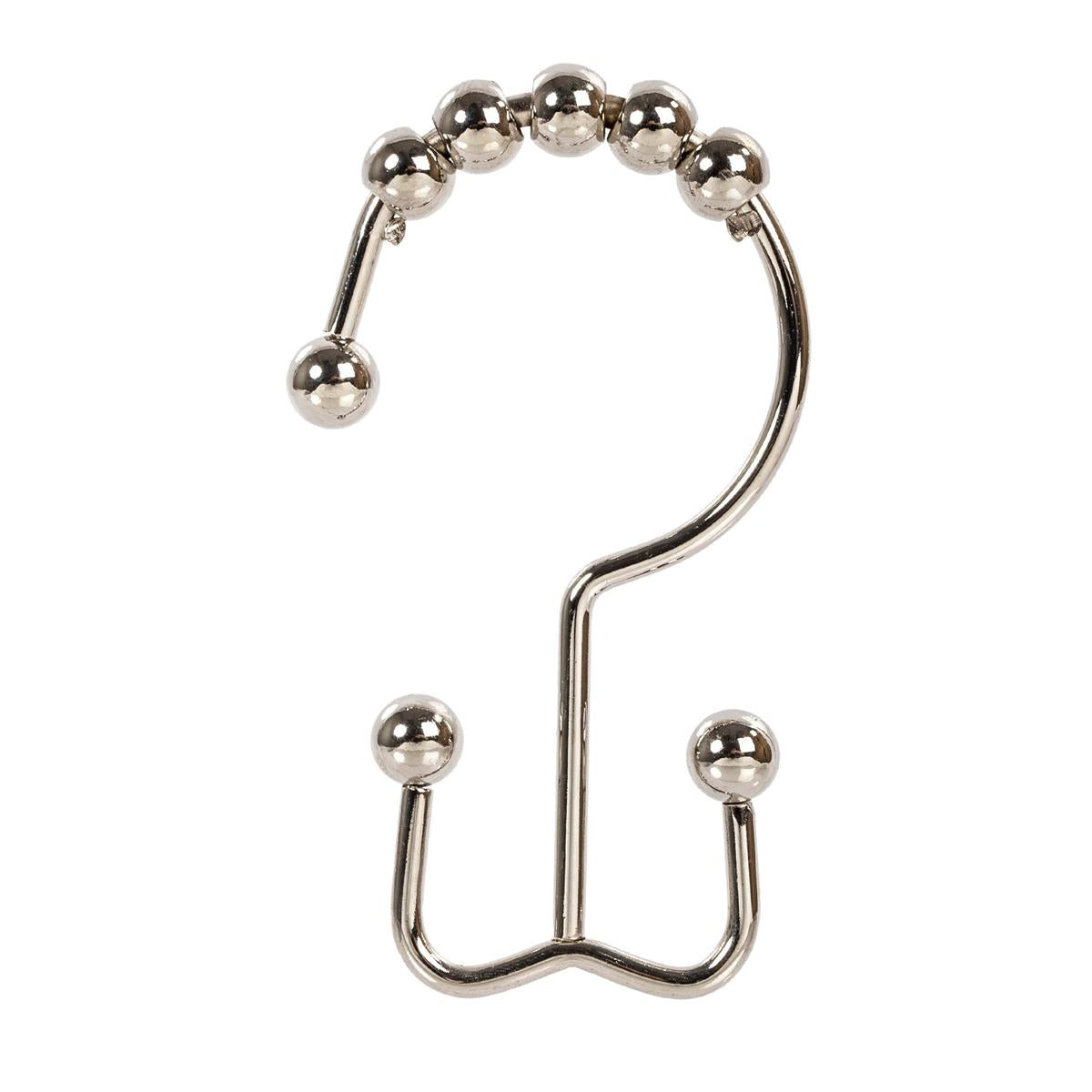 Chrome Roller Shower Curtain Hooks