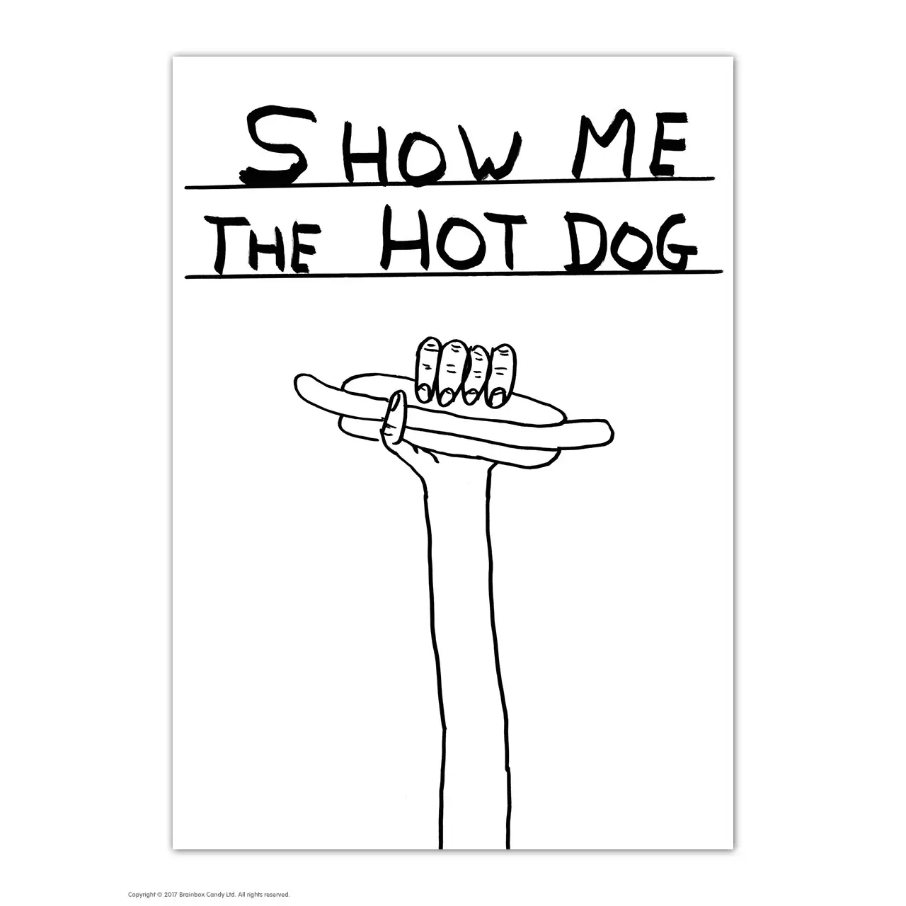 Show Me The Hotdog Postcard