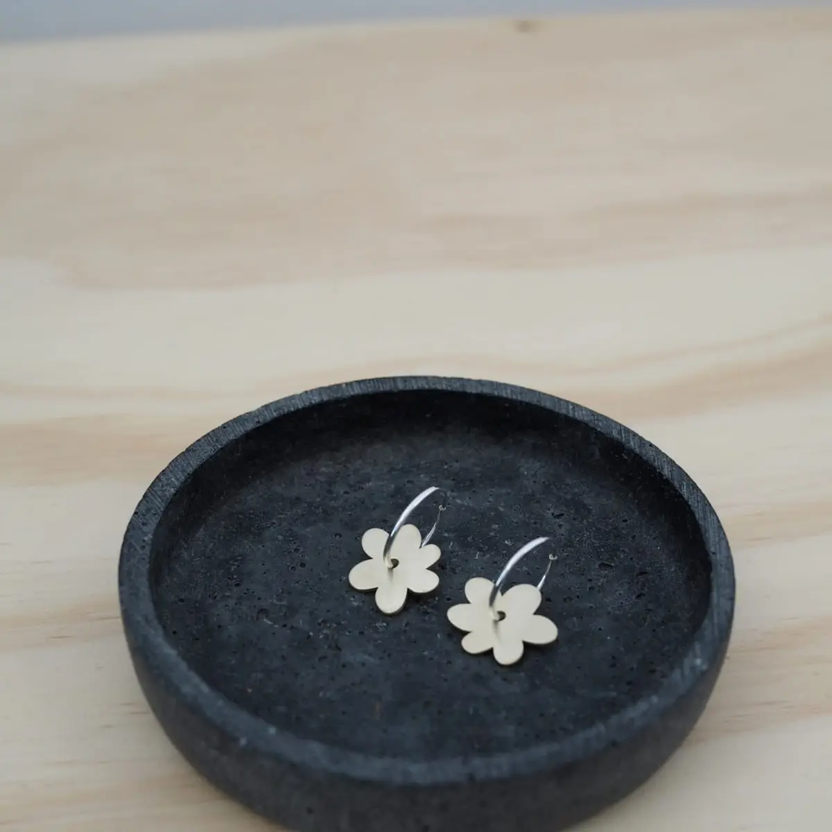 Poppy Brass and Silver Earrings