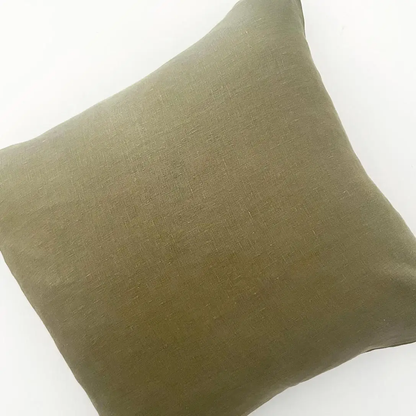 Linen Olive Cushion Cover