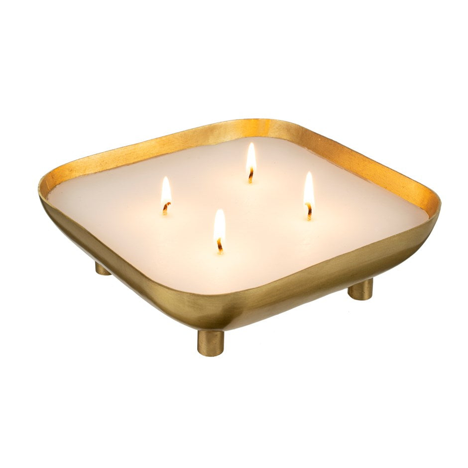 Amber Spruce Footed Tray Candle Large