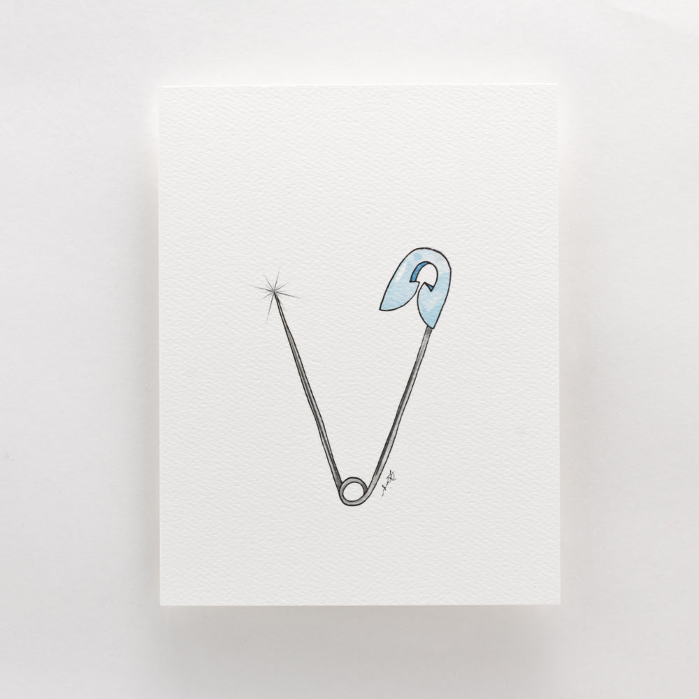 Diaper Pin Card (blue)