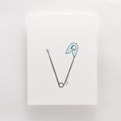 Diaper Pin Card (blue)