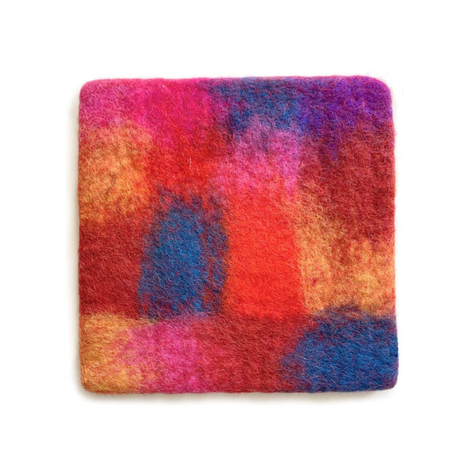 Square Abstract Felted Trivet