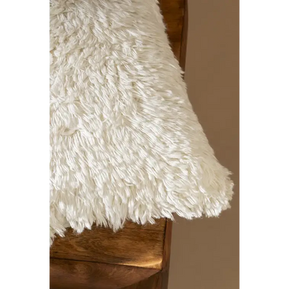 16x24 Auckland Wool Pillow in ivory, detail view - PABOOM