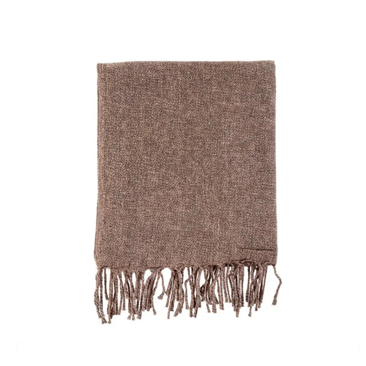 Adair Wool Blend Throw - Rose/Grey