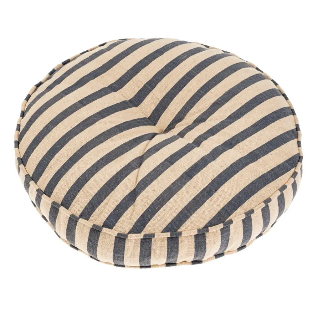 Awning Stripe Chair Cushion Round Sky - PABOOM