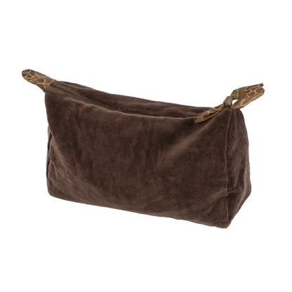 Indaba - Block Print Lined Sangria Velvet Pouch