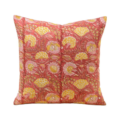 Indaba - Block Print Pillow 20x20’’ Pink
