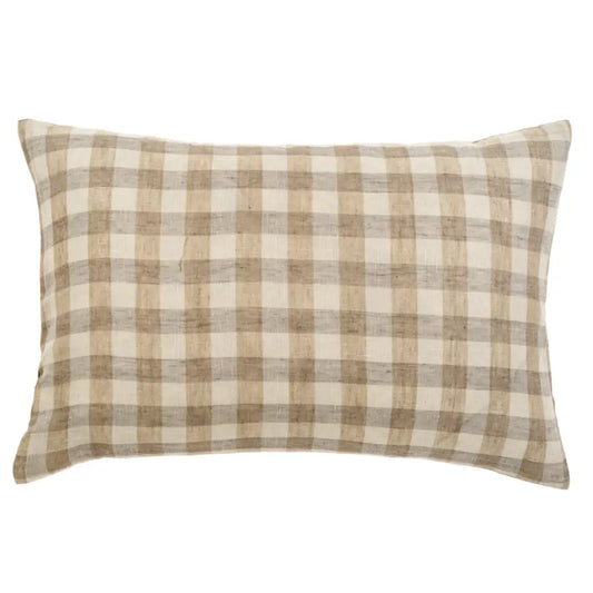 Cape Check Linen Pillow - PABOOM