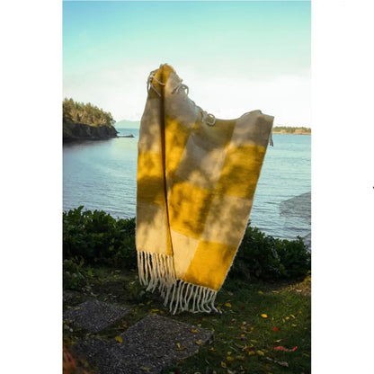 Indaba - Checkerboard Throw Ochre