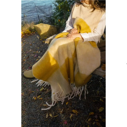 Indaba - Checkerboard Throw Ochre