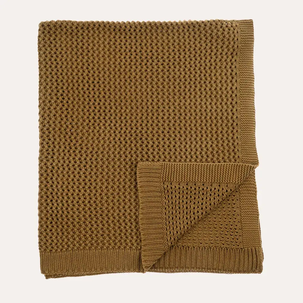 Chunky Knit Throw Olive - PABOOM