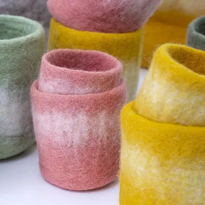 Felt Ombré Pot - Grey / Small
