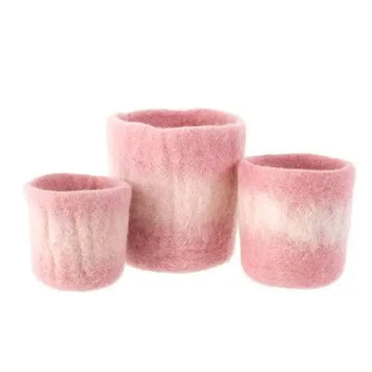 Felt Ombré Pot - Grey / Small