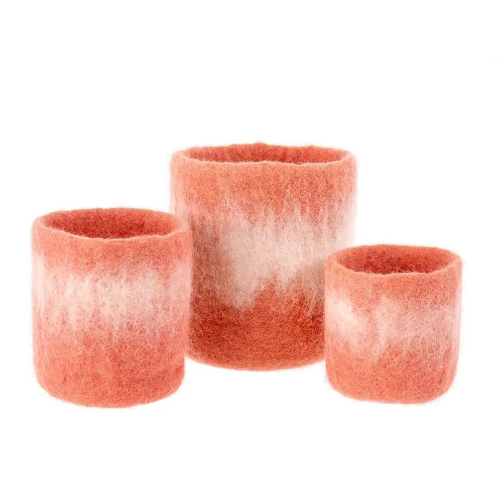 Felt Ombré Pot - Yellow / Large