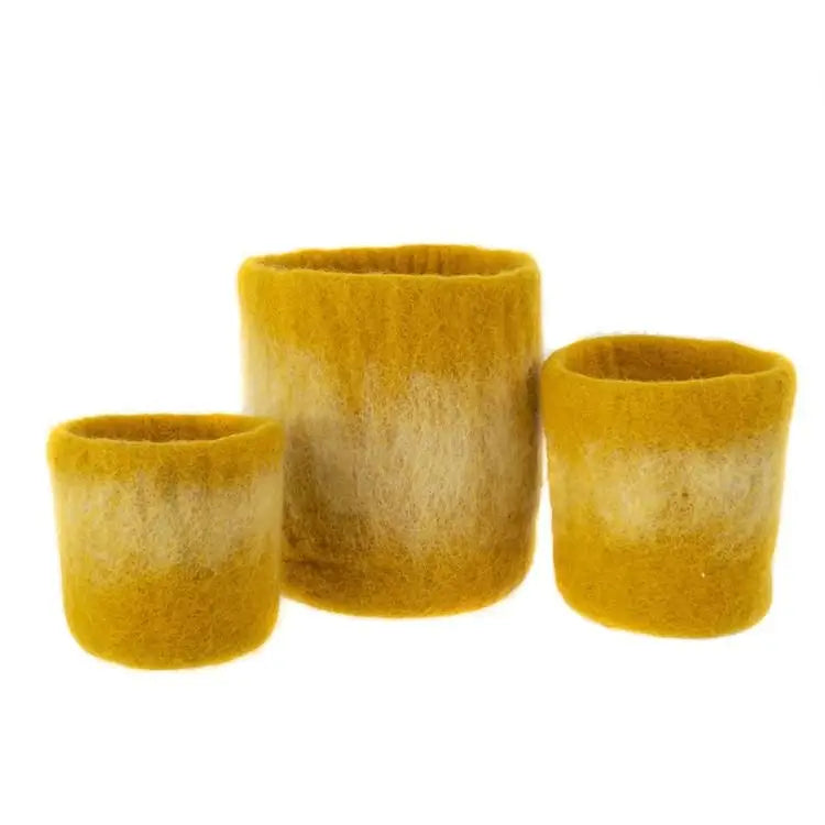 Felt Ombré Pot - Grey / Small