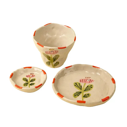 Flora Pottery Cup - Poppy