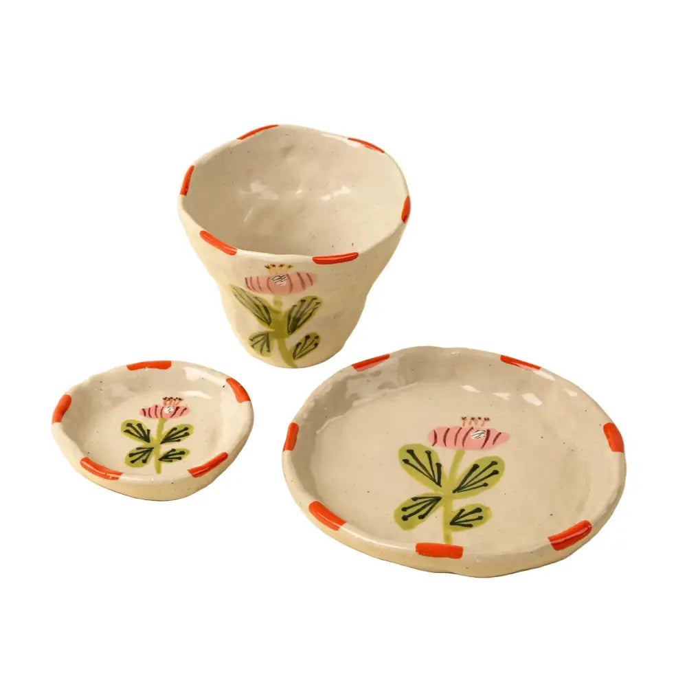 Flora Pottery Mini Dish - Small / Poppy