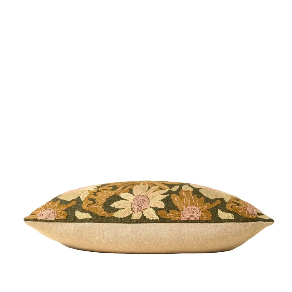 Indaba - Flower Grove Embroidered Pillow 16x24’’